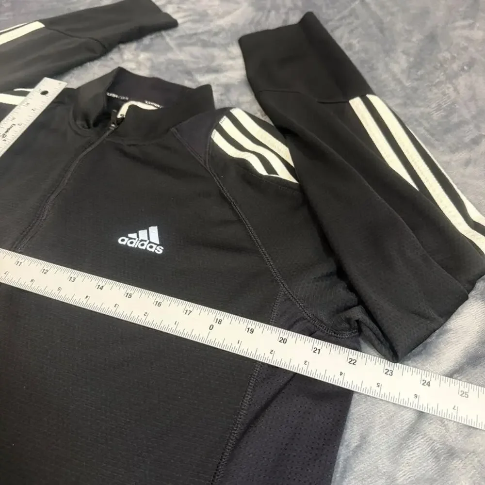 Adidas ClimaCool Men’s S L Black 1/4 Quarter Zip Long Sleeve Mock Neck Pullover